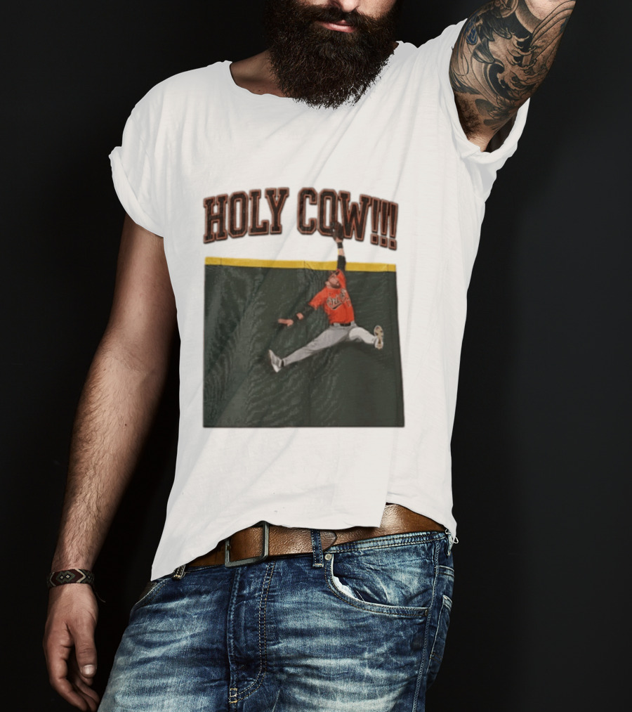 Holy Cow Colton Cowser Baltimore Orioles Catch 2026 T-Shirt