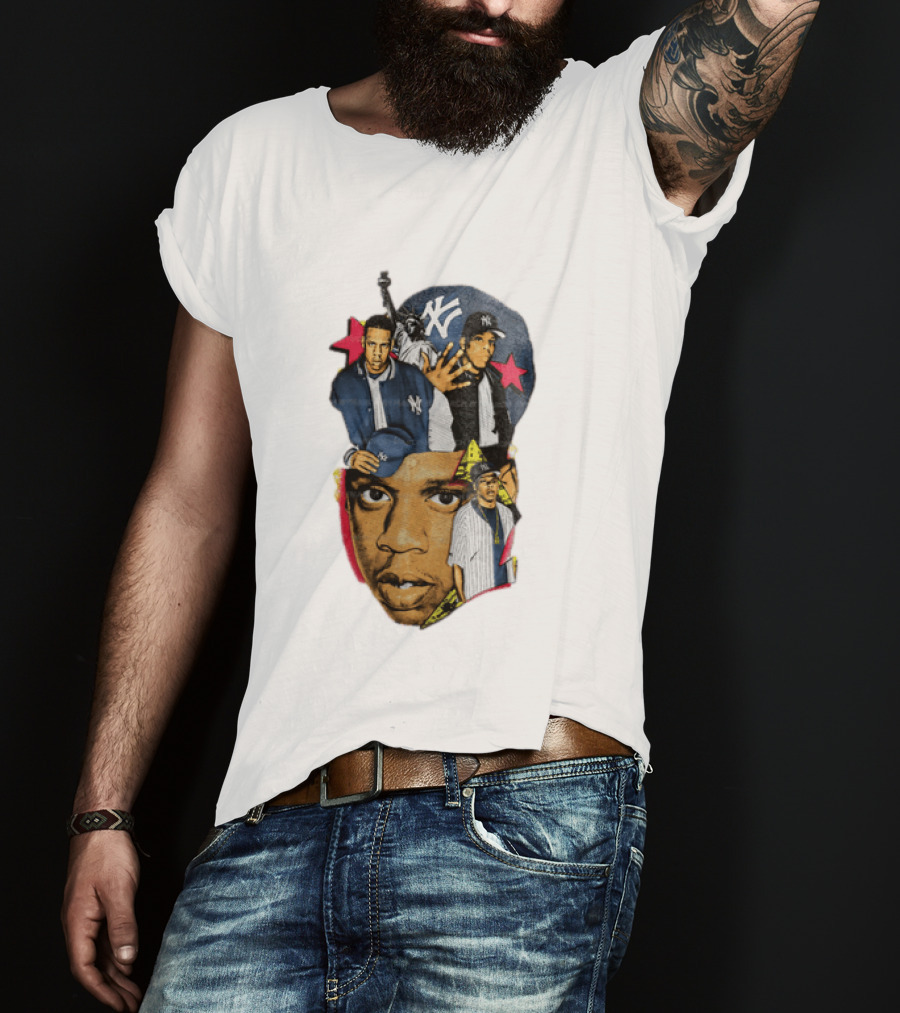 Jay Z New York Yankees Statue Of Liberty Stars T-Shirt