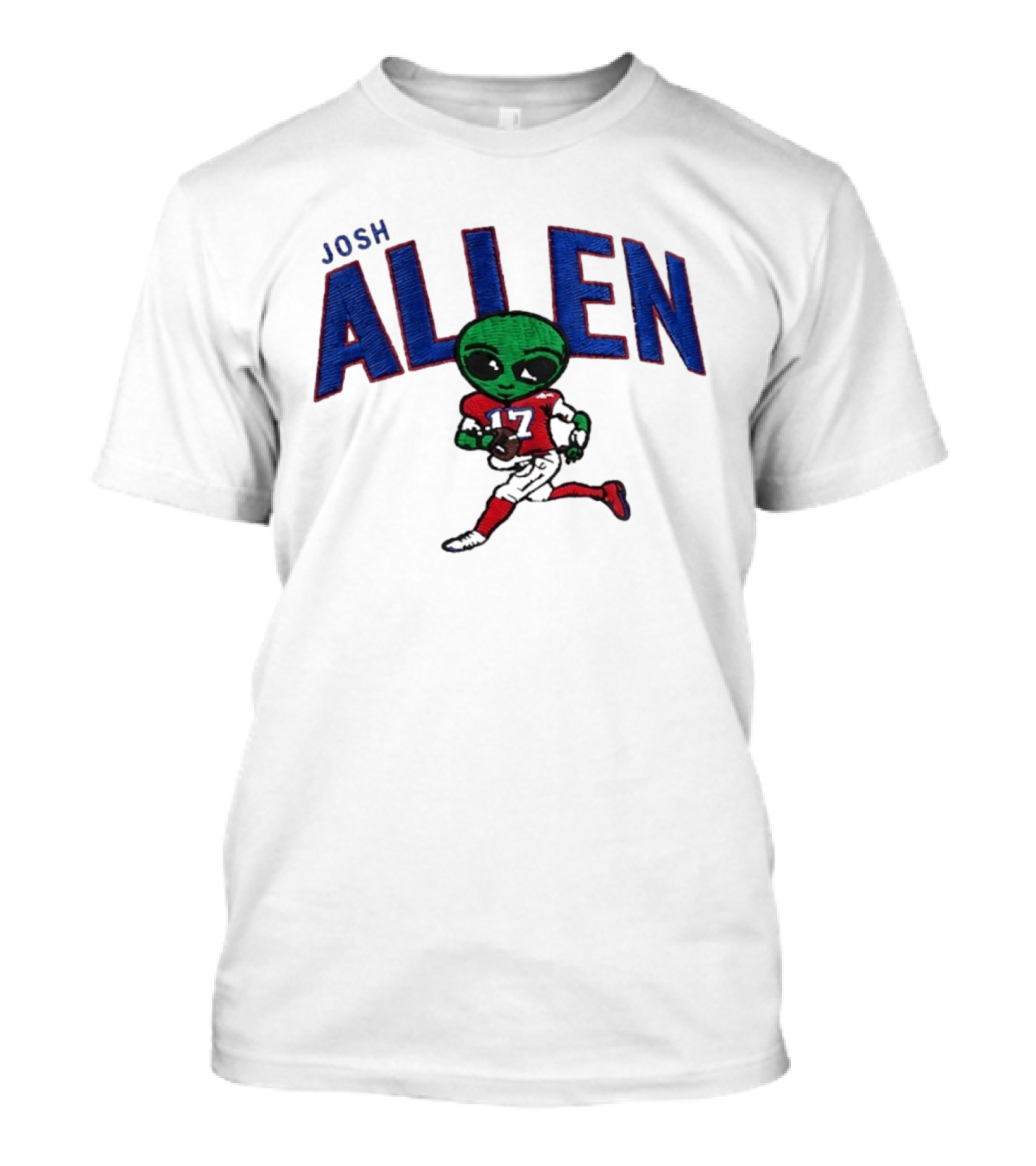 Josh Allen Buffalo Bills Alien 17 Football Player Running T-Shirt