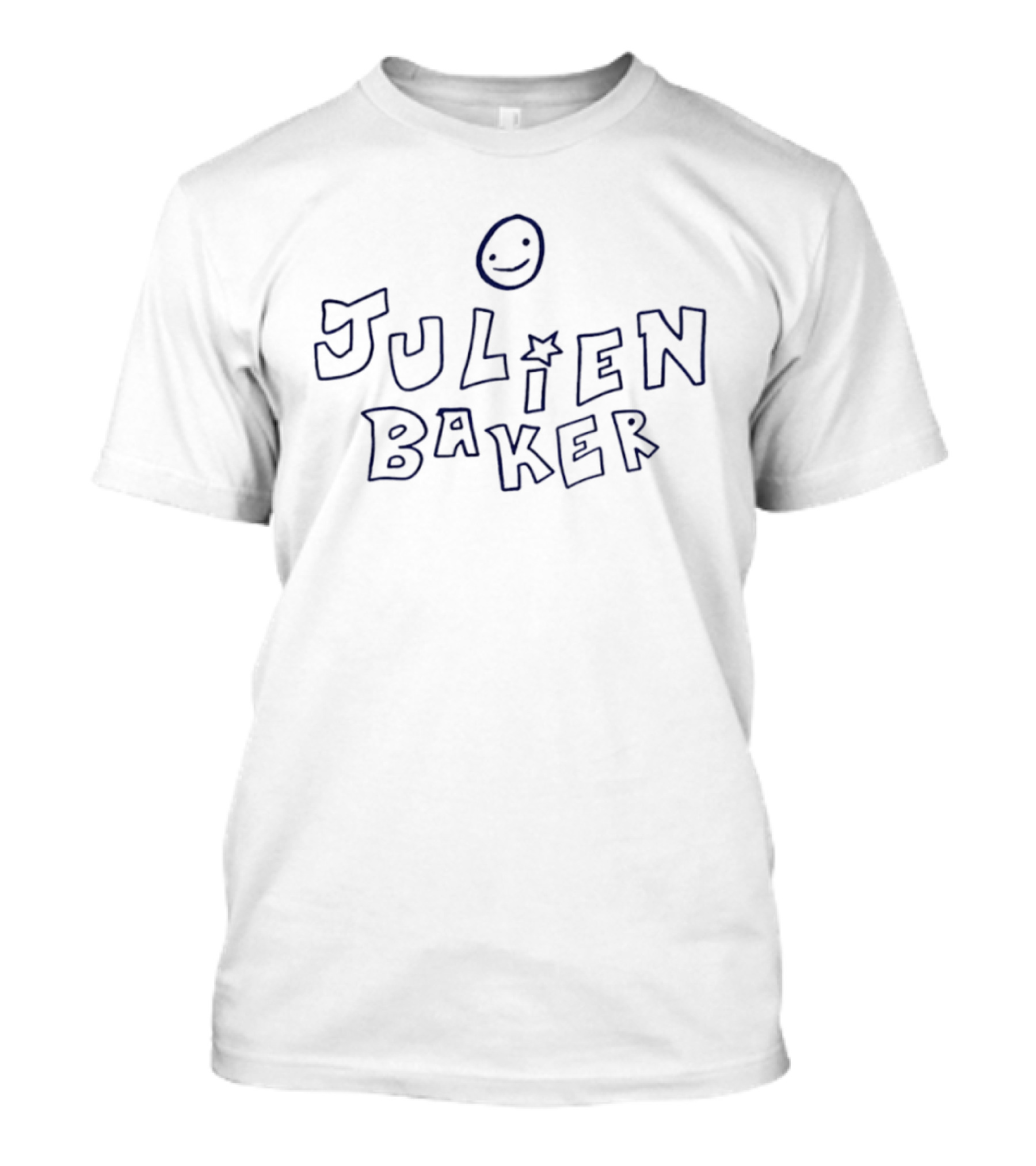 Julien Baker Hand Drawn Indie Rock Smiley Face T-Shirt