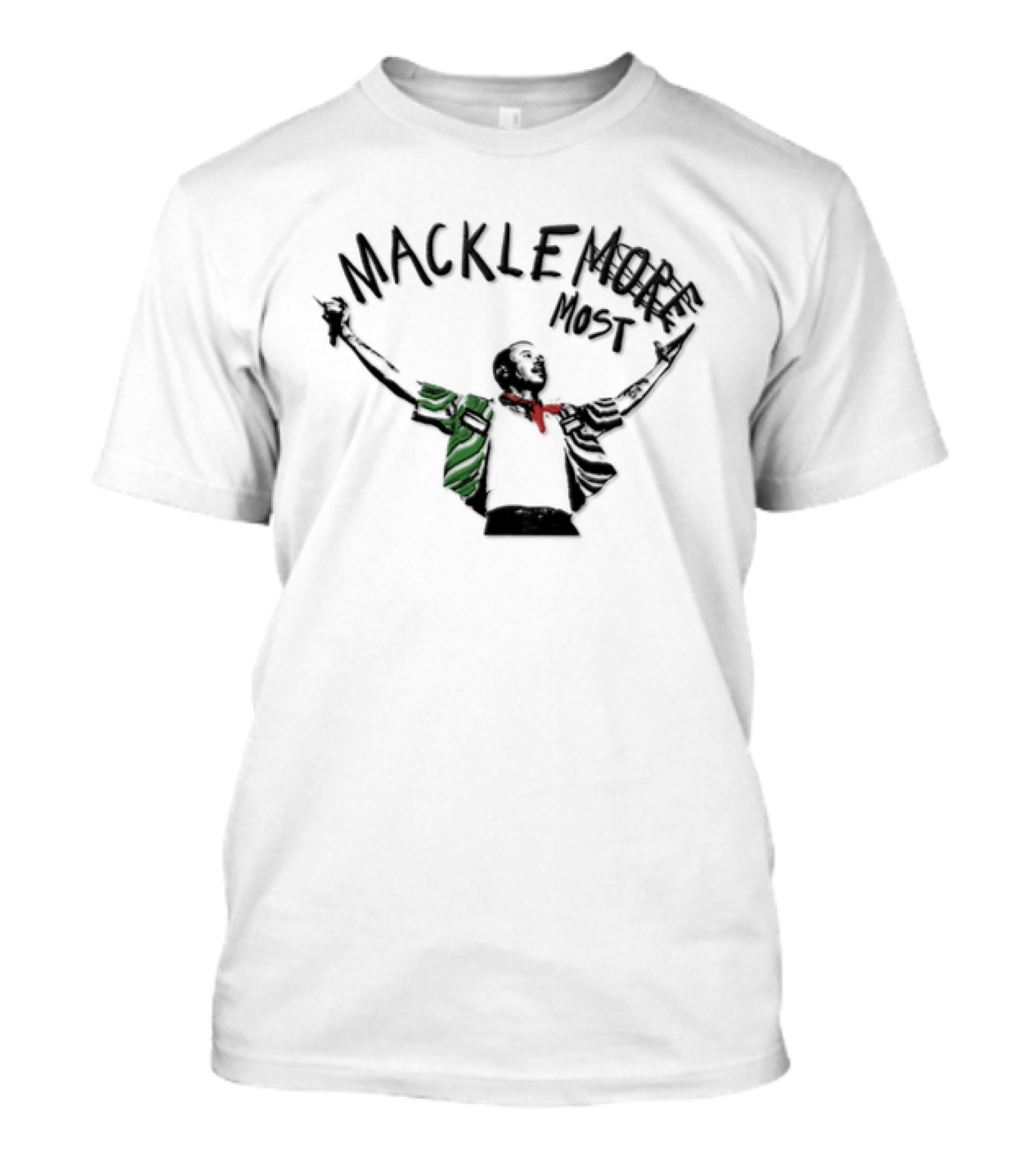 Macklemore Most Man Arms Raised Holding Microphone T-Shirt
