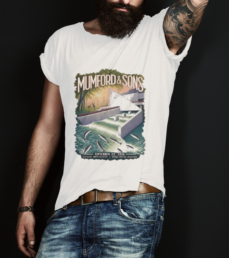 Mumford & Sons September 22 2026 Grand Rapids Michigan Acrisure Amphitheater T-Shirt