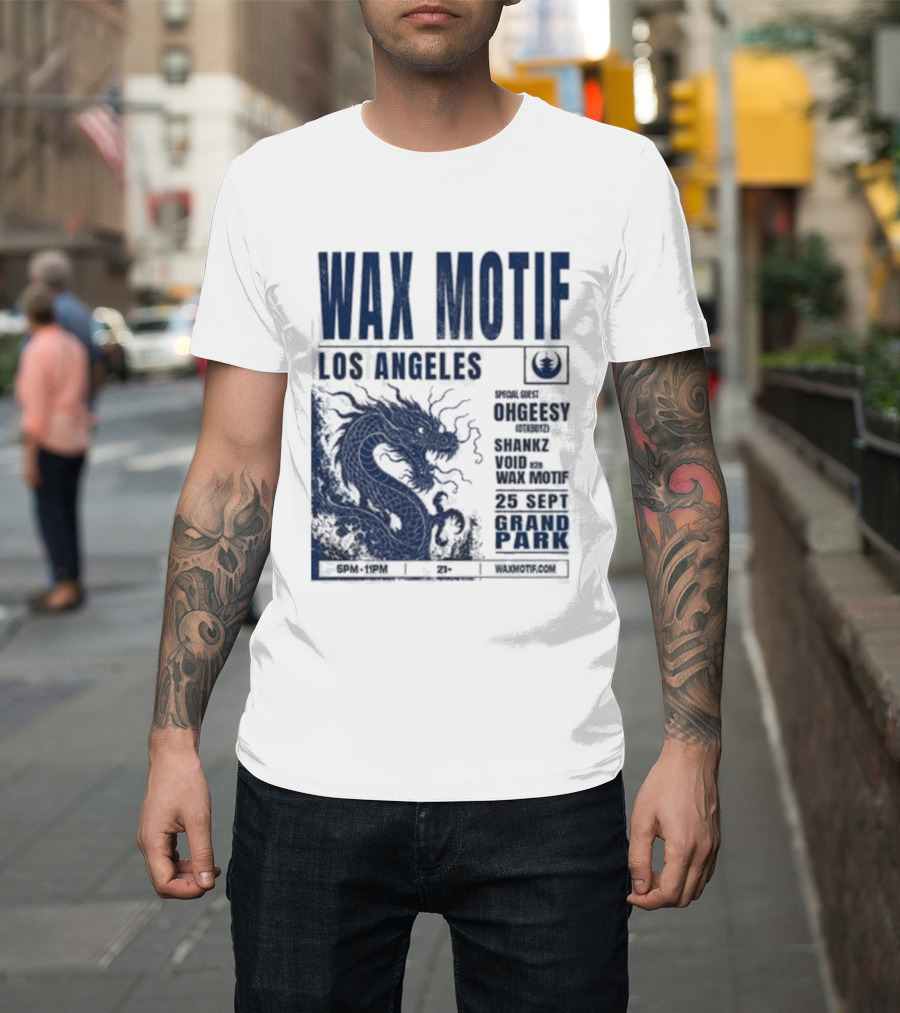 Wax Motif Los Angeles Grand Park Event With Ohgeesy September 25 2026 Dragon T-Shirt