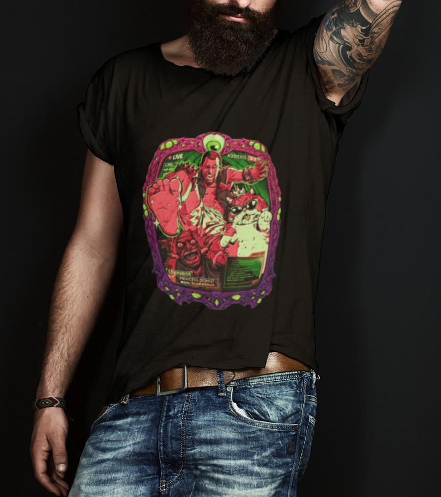 Live Audience Carl Princess Donut Dungeon Crawler Cat Goblin T-Shirt
