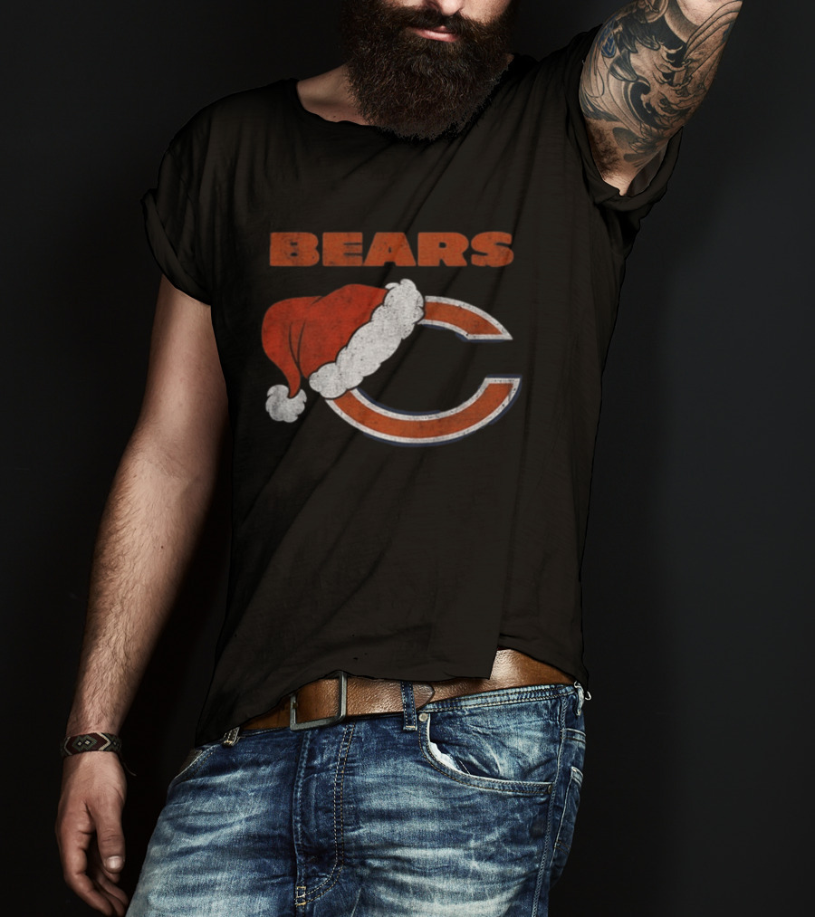 Chicago Bears Santa Hat Christmas 2026 T-Shirt