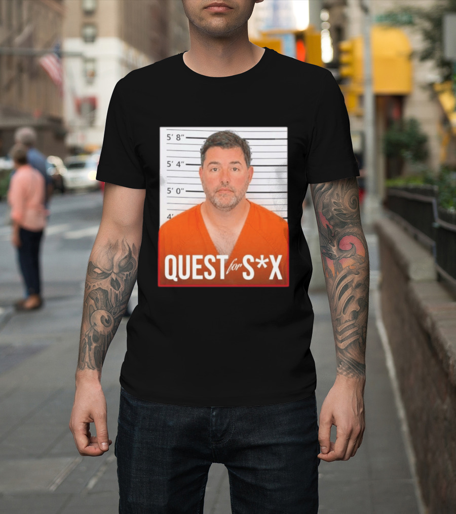 Quest For SX Shot Funny Prison Lineup T-Shirt