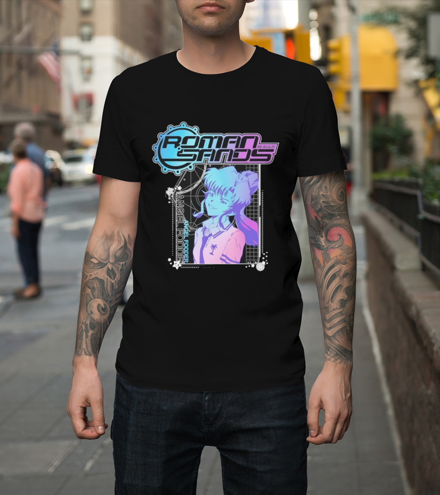 Roman Sands Re Build Angel Fodder Retro Anime Aesthetic T-Shirt