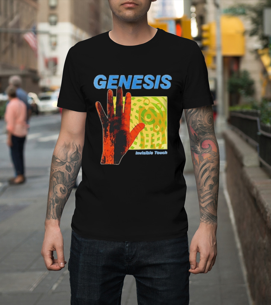 Genesis Invisible Touch Band Progressive Rock Album Cover Hand T-Shirt