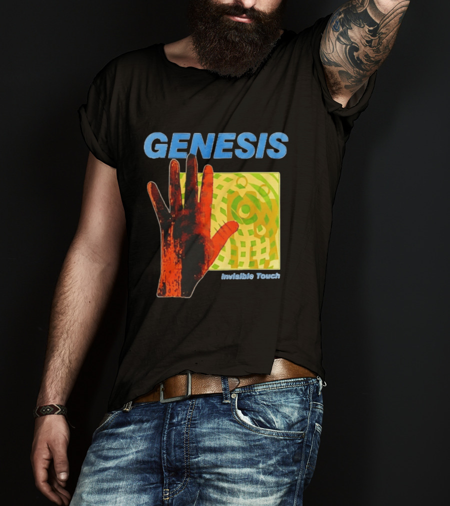 Genesis Invisible Touch Band Progressive Rock Album Cover Hand T-Shirt