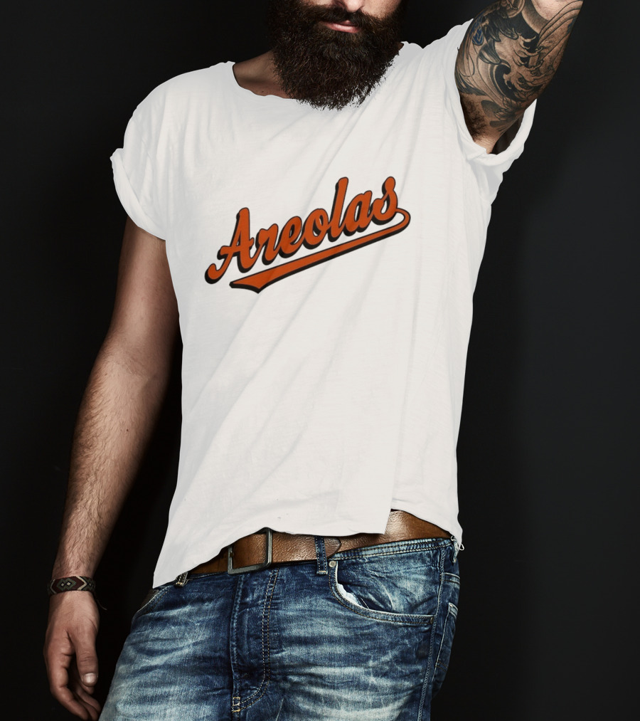 Areolas Script Sporty Baseball Style Retro Font T-Shirt