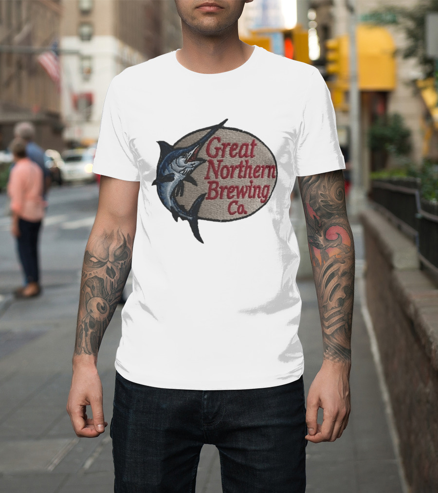 Great Northern Brewing Co Marlin Embroidery T-Shirt