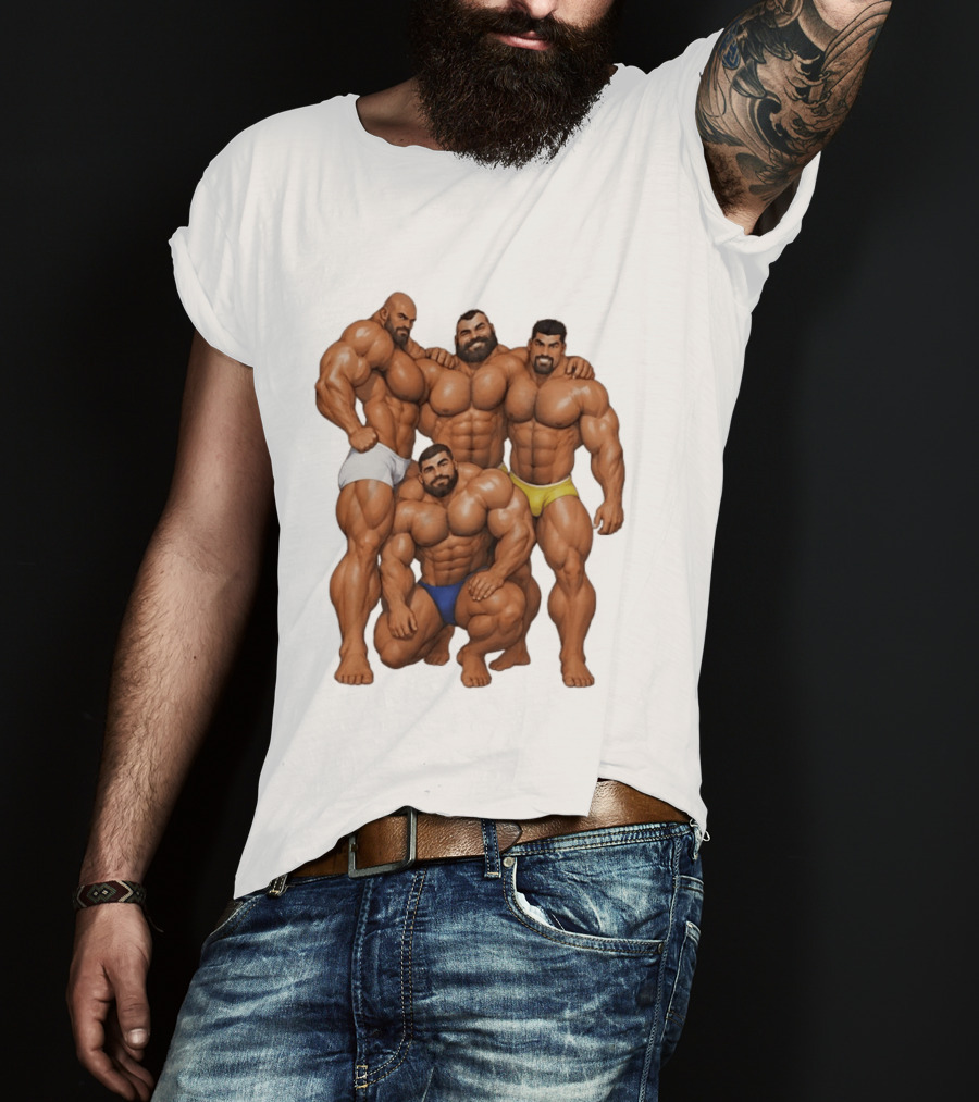 Group Of Muscular Bodybuilders Bodybuilding Fitness Champions T-Shirt