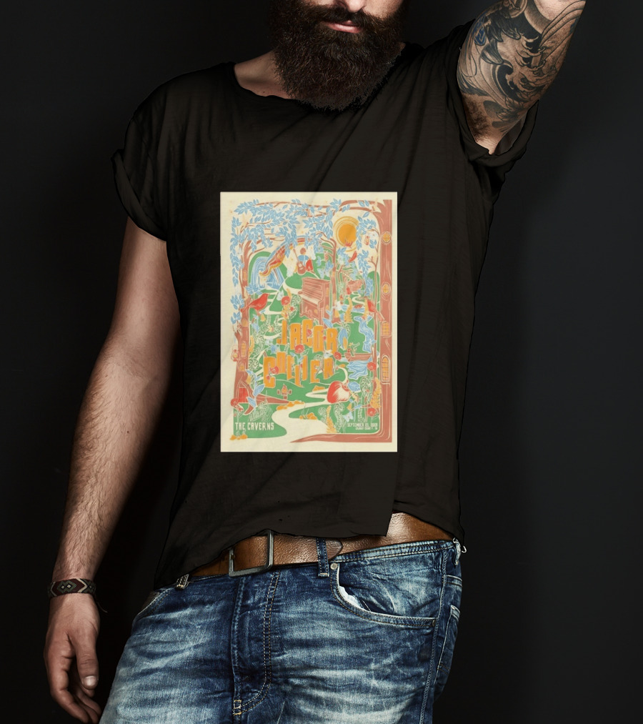 Jacob Collier The Caverns September 25 2026 Musical Forest Scene With Birds And Nature T-Shirt