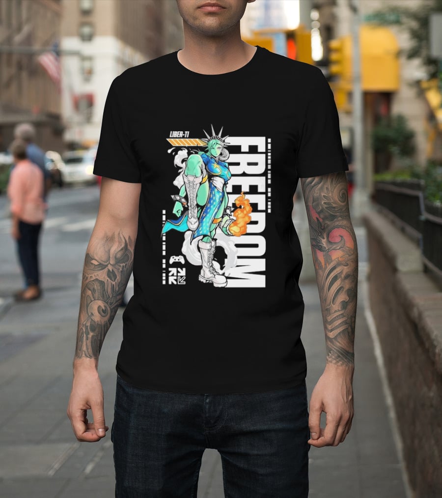 Liber Ti Chun Li Freedom Statue Of Liberty T-Shirt