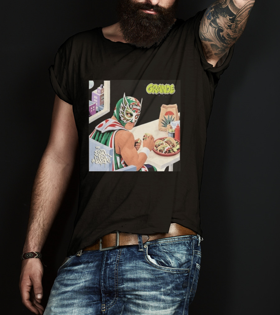 El Grande America Tacos Wrestling Luchador Comic T-Shirt