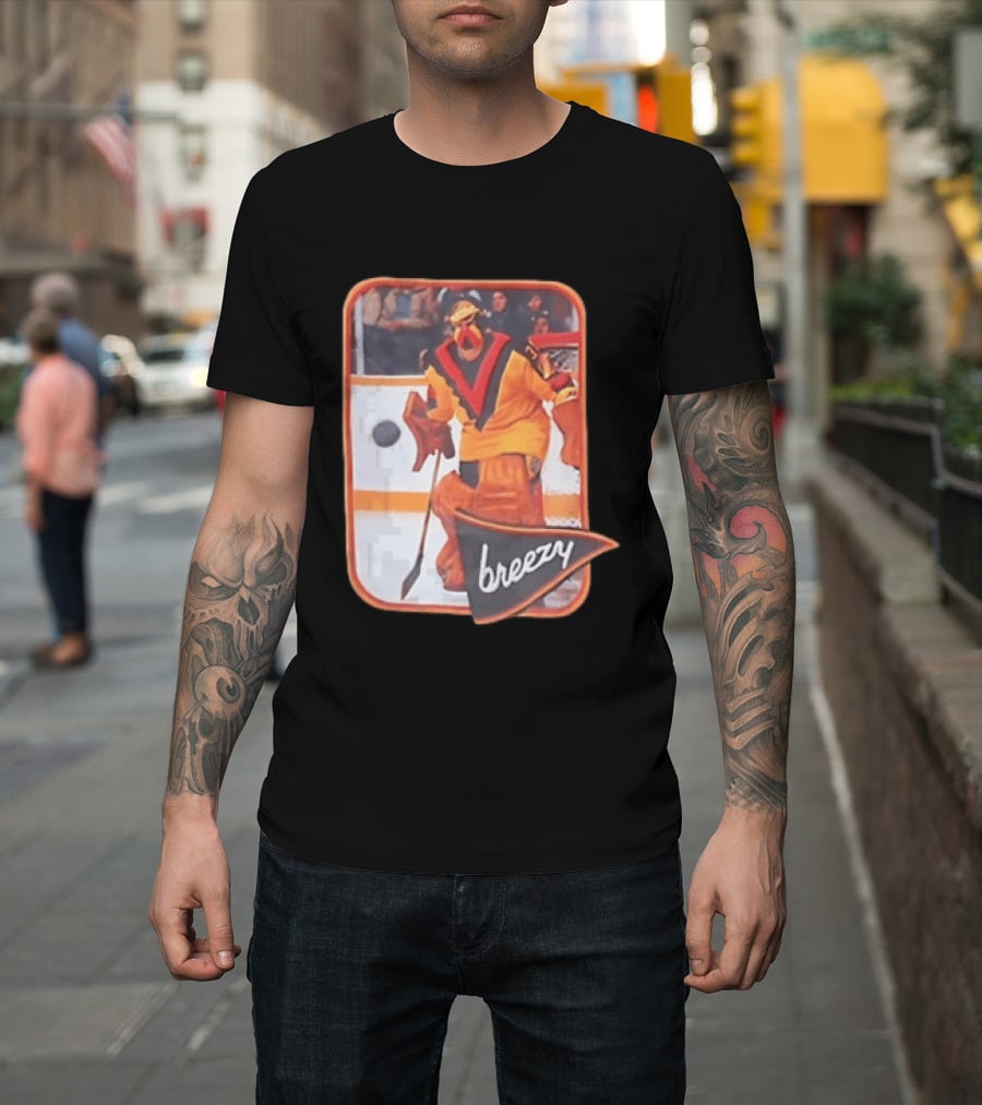 Richard Brodeur Vancouver Canucks NHL Breezy Retro Goalie Gear T-Shirt