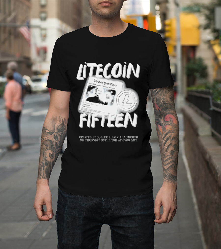 Litecoin Fifteen Created By Coblee Fairly Launched 2011 2026 T-Shirt