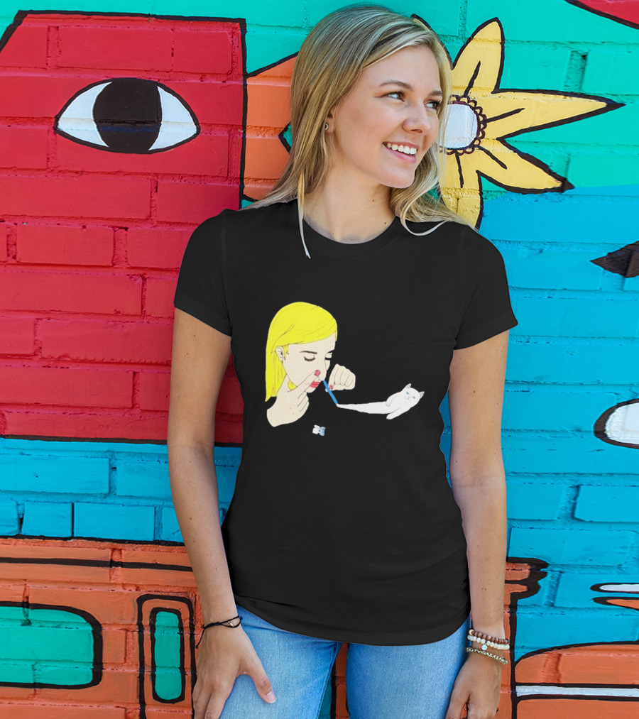 Ripndip Nermal Snorting Cat Blonde Girl Streetwear T-Shirt