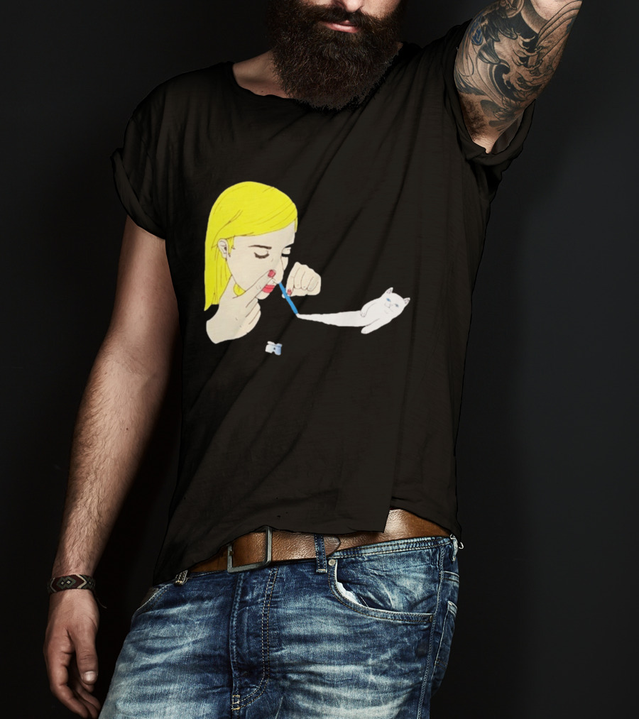Ripndip Nermal Snorting Cat Blonde Girl Streetwear T-Shirt