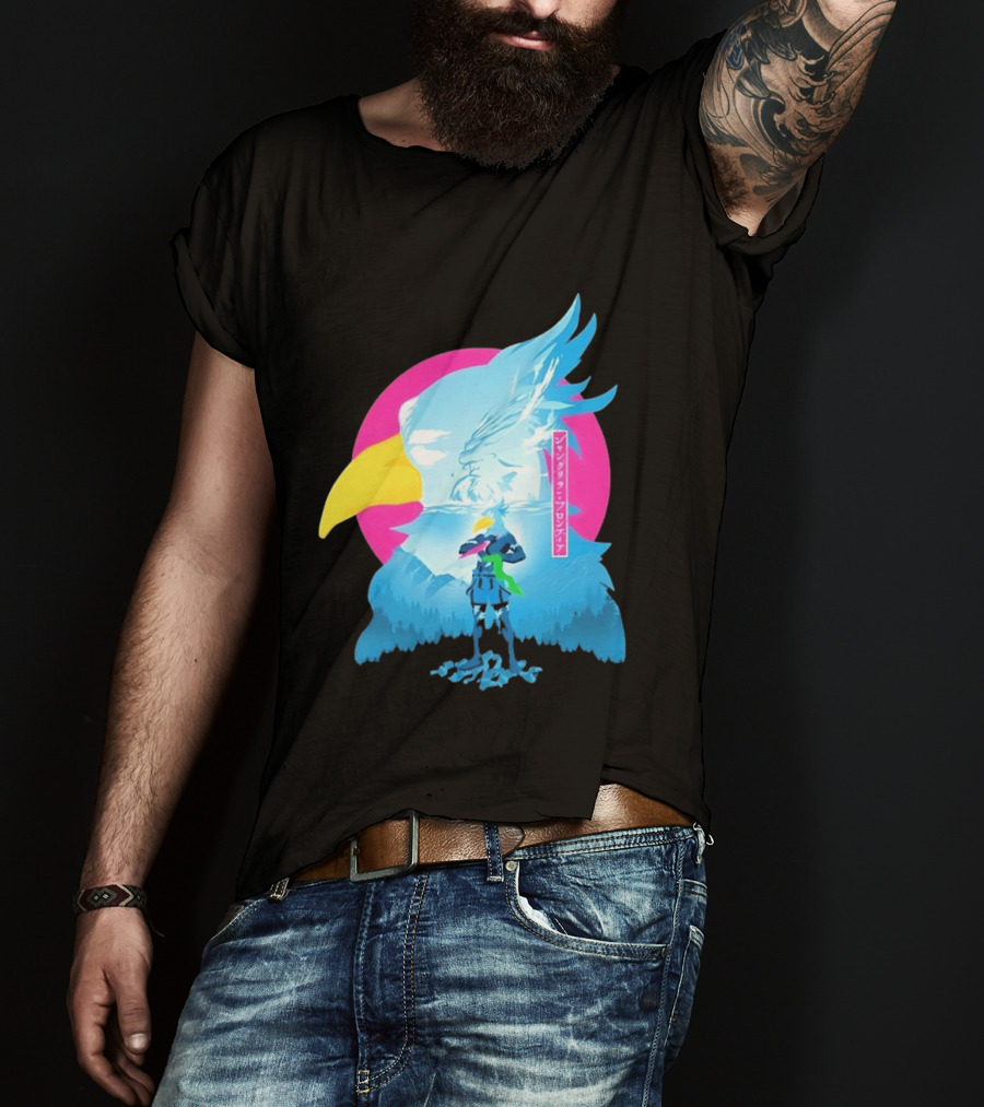 Shangri La Frontier Sunraku Eagle Art Gaming Manga Fantasy T-Shirt