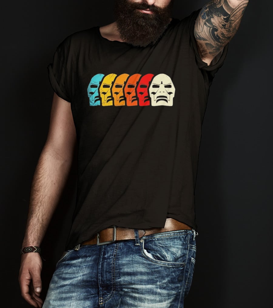 MF Doom Mask Multicolor Hip Hop Rap T-Shirt
