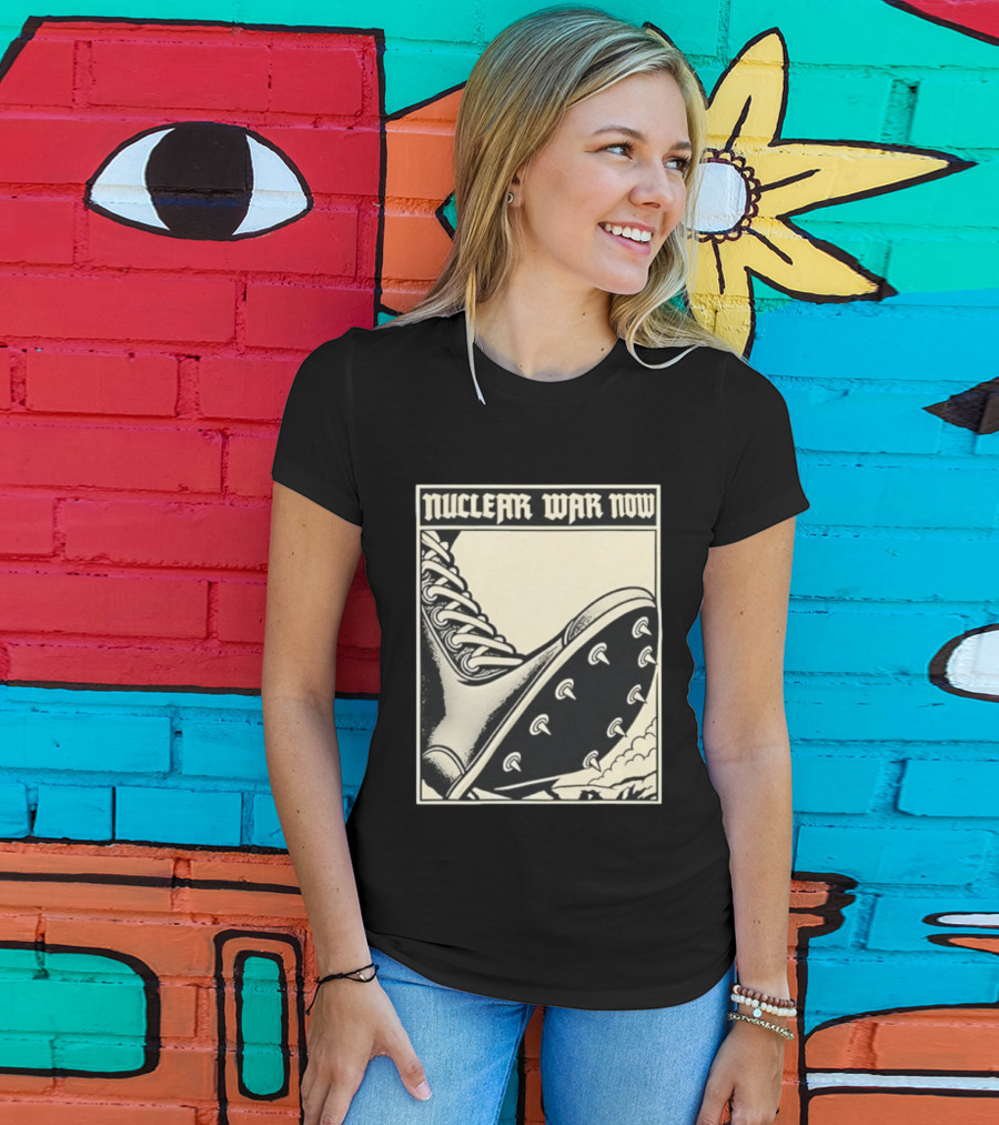 Nuclear War Now Spiked Boot Metal Punk Underground T-Shirt