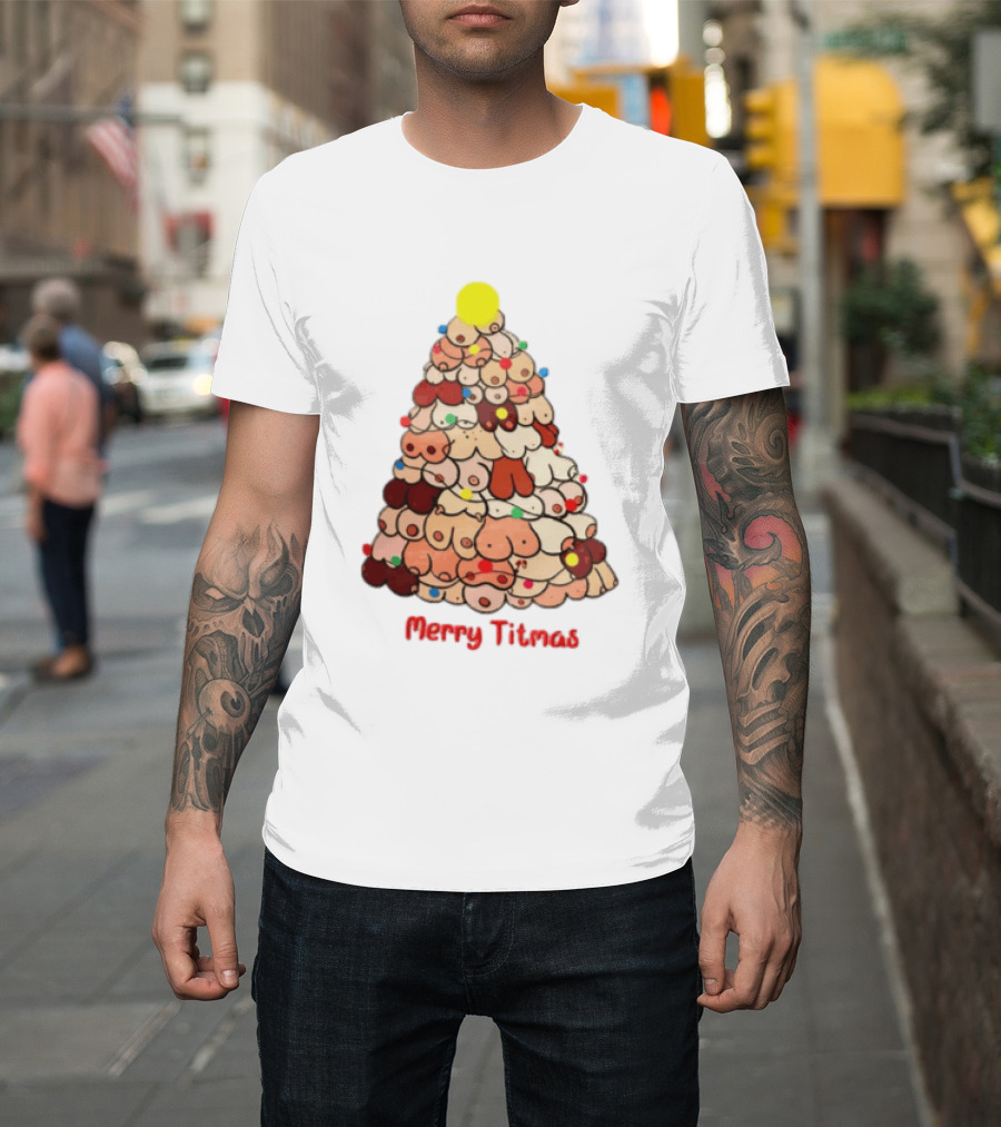 Merry Titmas Christmas Tree Fun Festive T-Shirt