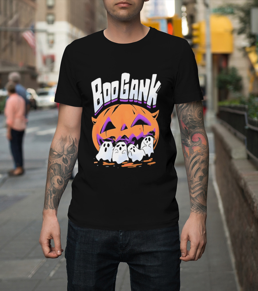 Boo Gank Halloween Pumpkin Ghosts Spooky T-Shirt