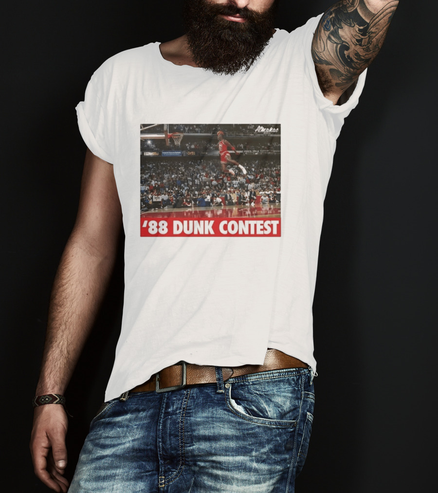 Michael Jordan 1988 Dunk Contest Chicago Bulls Almako Basketball NBA Legend T-Shirt