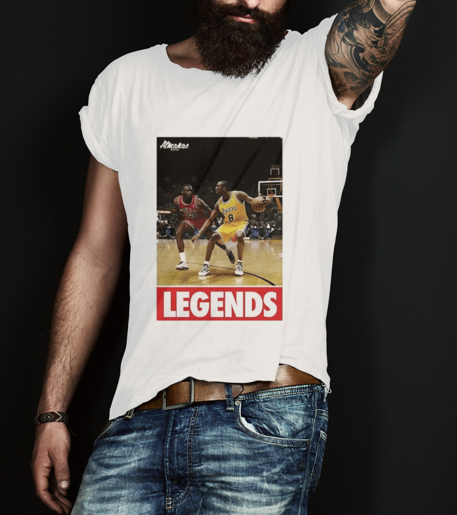 Michael Jordan Vs Kobe Bryant Legends Chicago Bulls Lakers T-Shirt