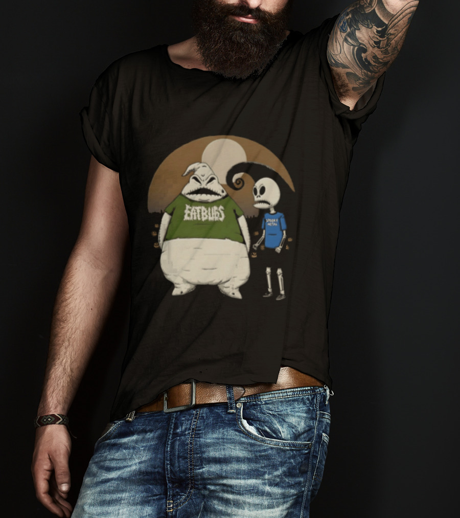 Oogie Boogie Jack Skellington Eat Bugs Spooky Vibes The Nightmare Before Christmas Halloween T-Shirt