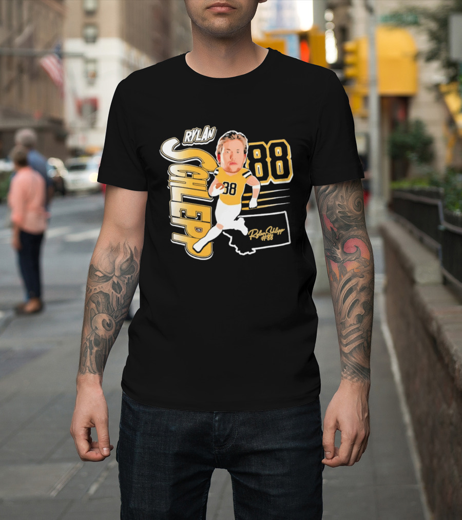 Rylan Schlepp 88 Montana Football Player Caricature T-Shirt