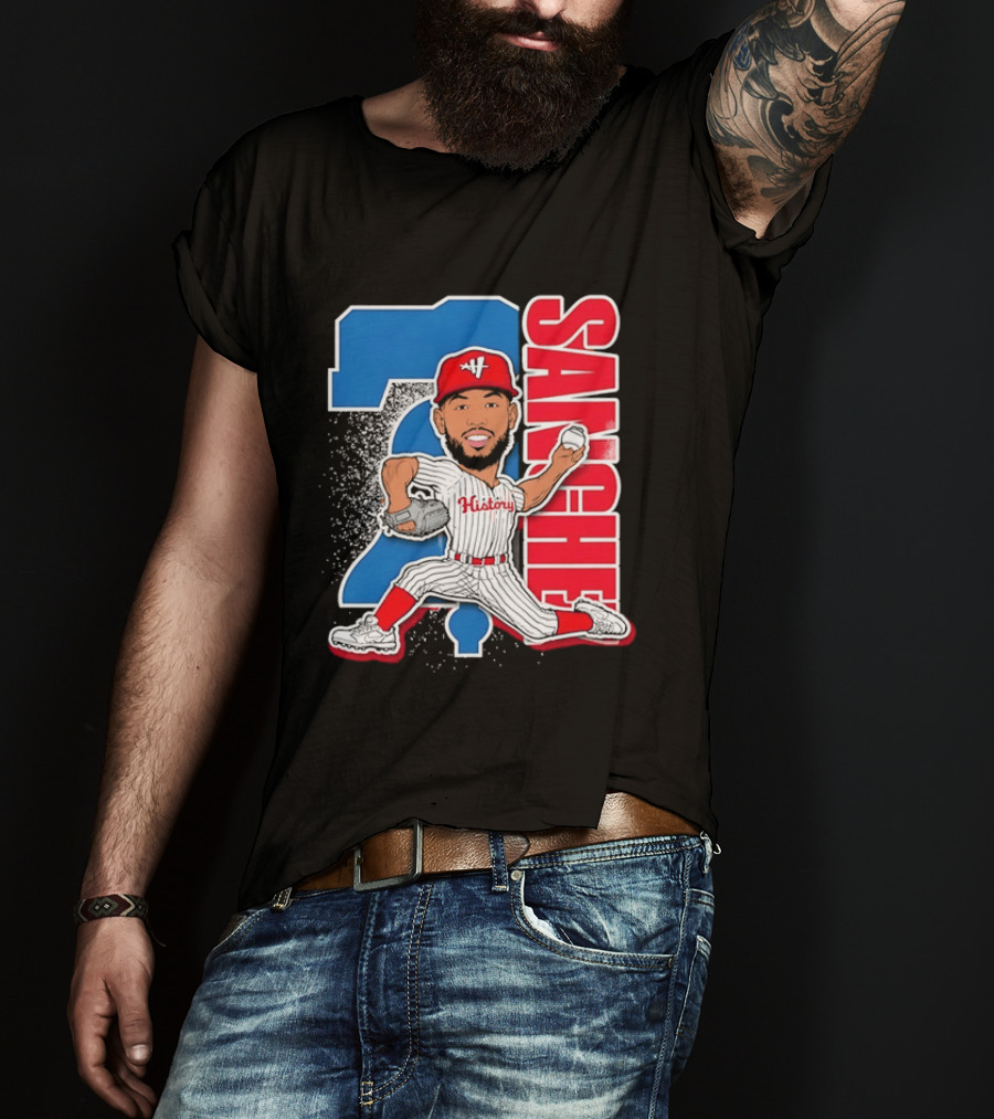 Sixto Sanchez 21 History Philadelphia Phillies Pitcher T-Shirt