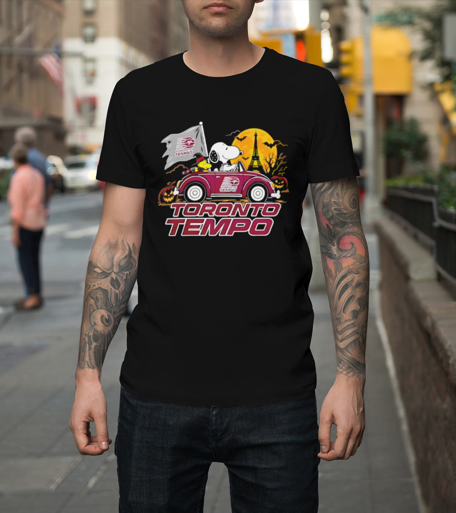 Toronto Tempo Snoopy Woodstock Halloween Car Adventure T-Shirt