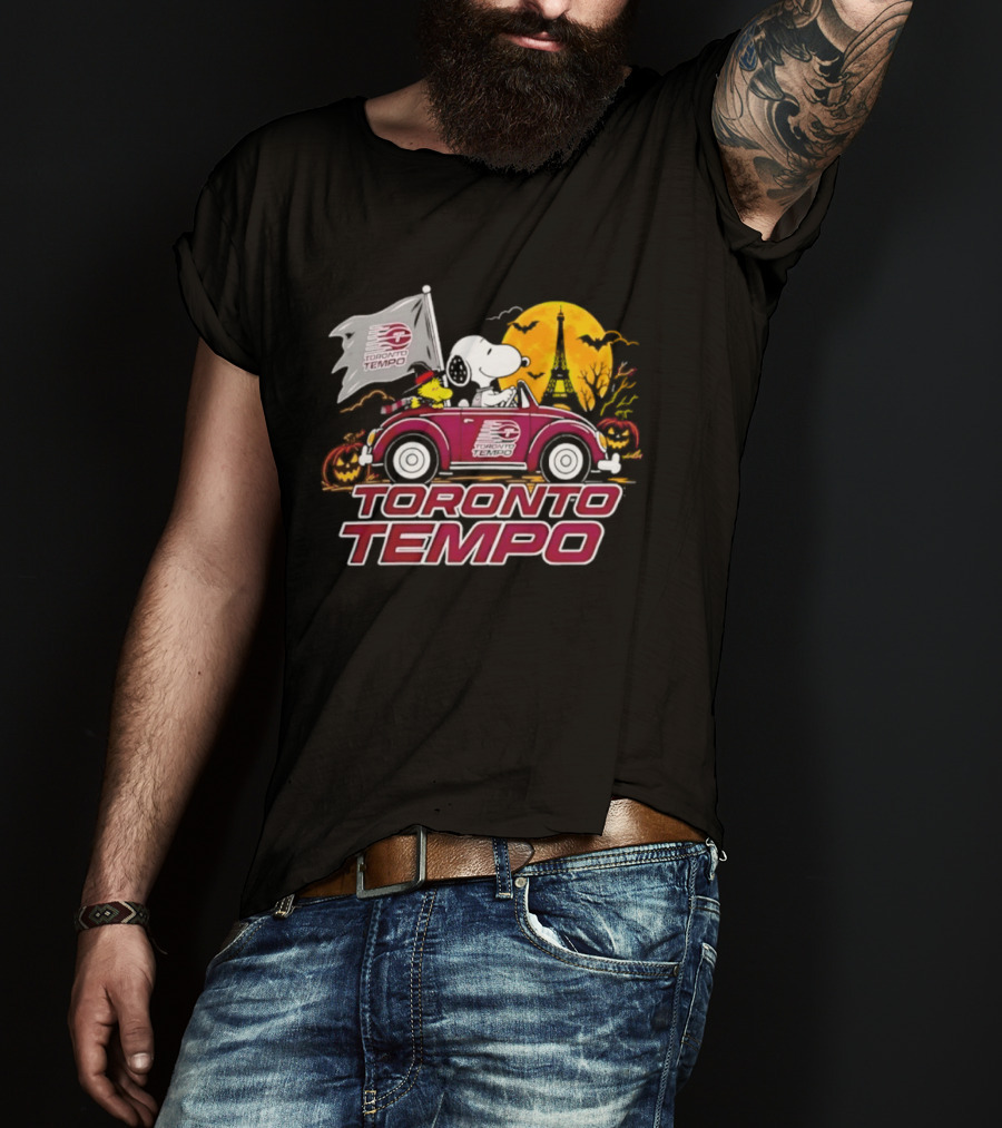 Toronto Tempo Snoopy Woodstock Halloween Car Adventure T-Shirt