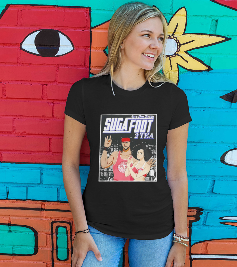 Sugafoot 2 Tea Japanese Text S And Headbands Retro Look T-Shirt