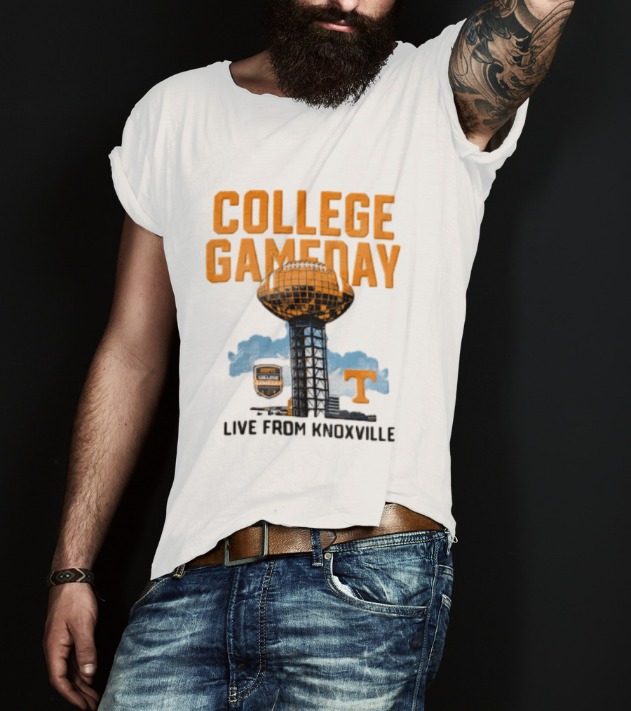 Tennessee Volunteers College Gameday Live From Knoxville Football T-Shirt