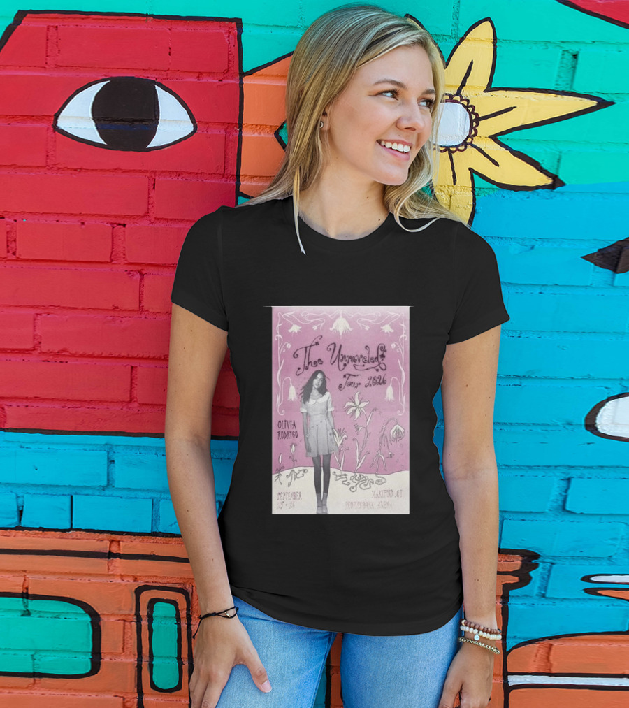 The Unraveled Tour Olivia Rodrigo 2026 Hartford Show September 26 XL Center Floral T-Shirt