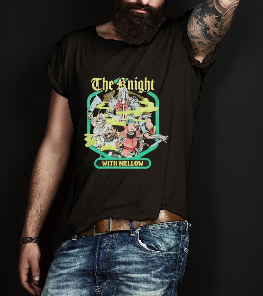 The Knight With Mellow Distressed Fantasy Warrior T-Shirt
