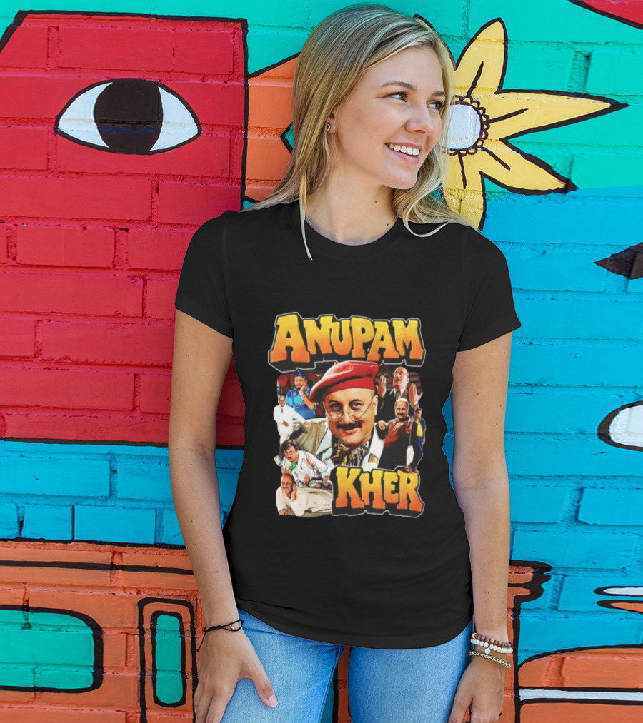 Anupam Kher Iconic Characters Collage T-Shirt