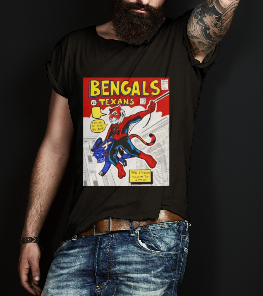 Bengals Vs Texans Week 2 Game Day NRG Stadium Houston 1PM EST Comic T-Shirt