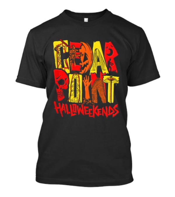 Cedar Point Halloweekends Roller S Scarecrow Skull Zombie Halloween Event T-Shirt