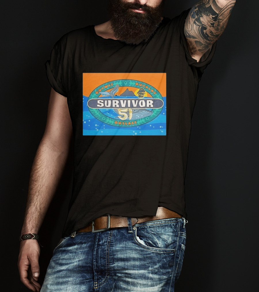 Survivor 51 Outwit Outplay Outlast Whale And Ship Reality TV T-Shirt