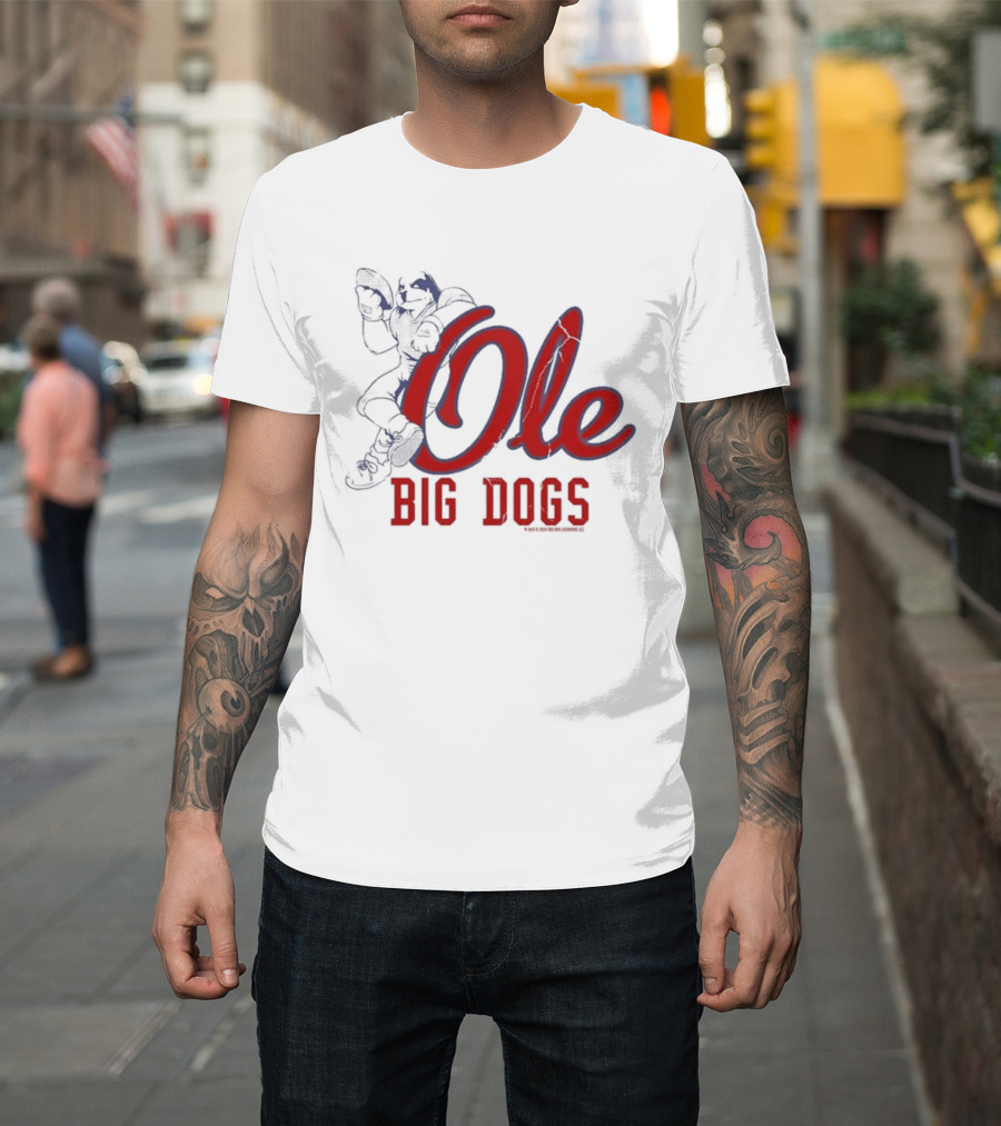 Ole Big Dogs Mississippi Football Spirit BDCF T-Shirt