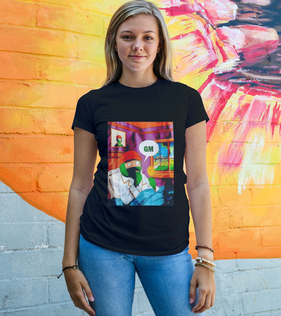 GM Crypto Morning Pepe Bitcoin Meme Blockchain T-Shirt