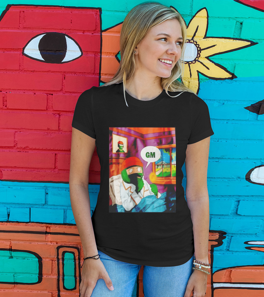 GM Crypto Morning Pepe Bitcoin Meme Blockchain T-Shirt