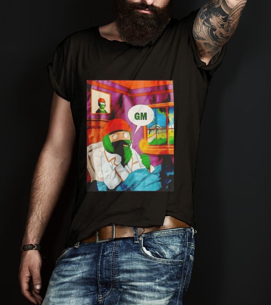 GM Crypto Morning Pepe Bitcoin Meme Blockchain T-Shirt