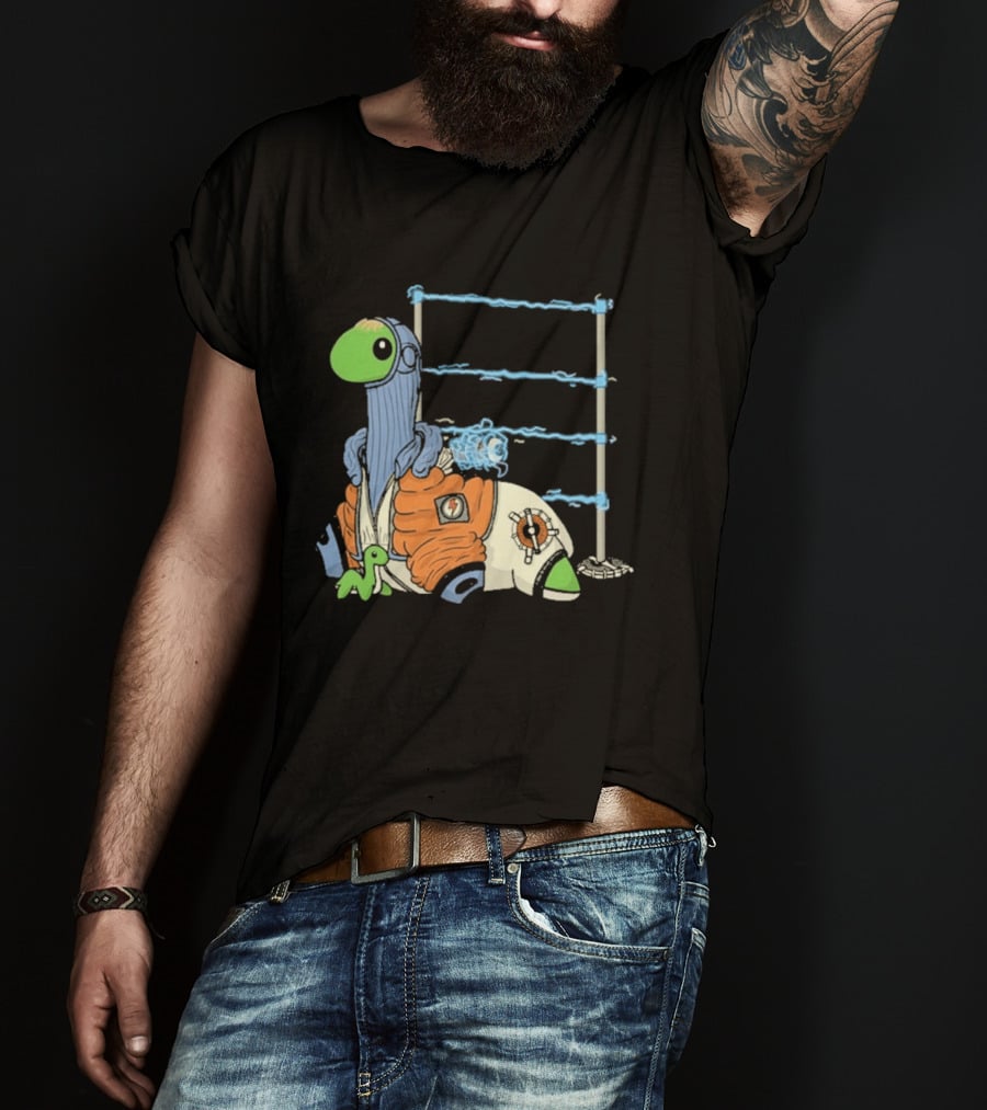 Wattson Nessie Apex Legends Character With Baby Nessie And Fences T-Shirt