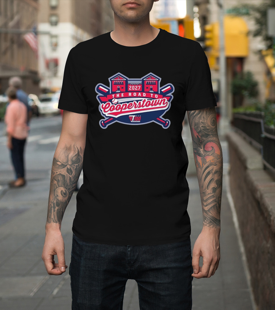 The Road To Cooperstown 2027 Baseball USA 100 T-Shirt