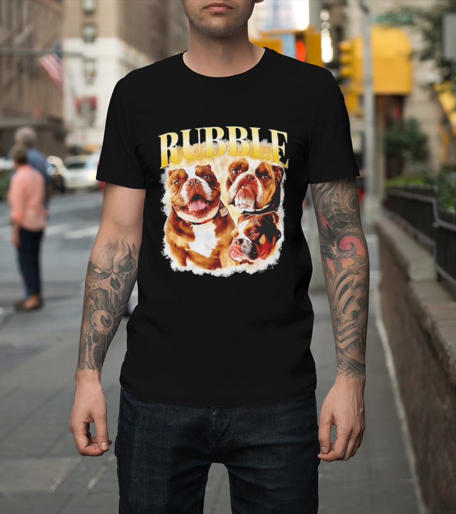 Rubble English Bulldog Dog Lover T-Shirt
